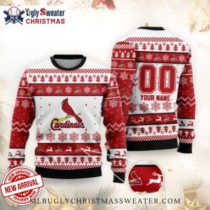 Custom Name St. Louis Cardinals Ugly Christmas Sweater