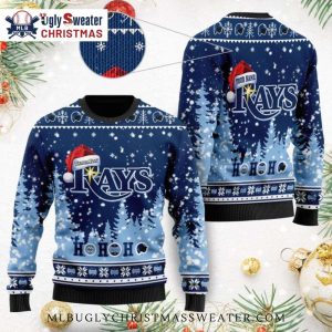 Custom Name Tampa Bay Rays Ho Ho Ho Ugly Sweater