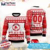 Boston Red Sox Wreath And Lights Ugly Christmas Sweater