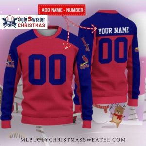 Custom St. Louis Cardinals Ugly Christmas Sweater With Name