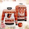 Custom Snoopy Orange Baltimore Orioles Ugly Xmas Sweater