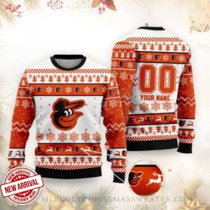 Customizable Baltimore Orioles Ugly Christmas Sweater