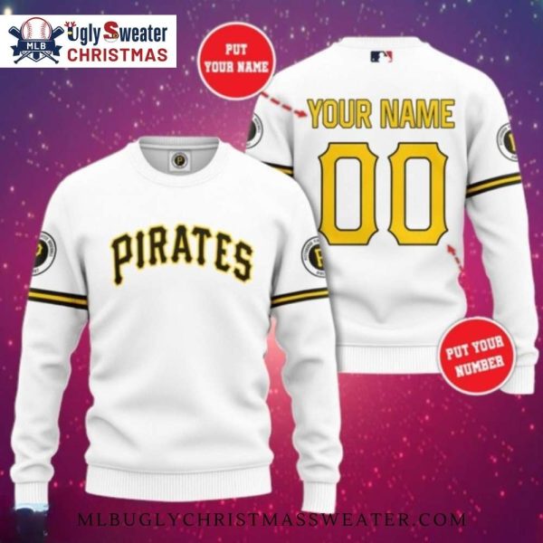 Customizable Pittsburgh Pirates Ugly Christmas Sweater