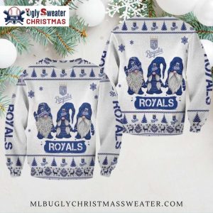 Cute Gnome Trio Kansas City Royals Ugly Christmas Sweater