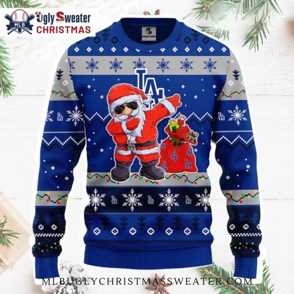 Dabbing Santa Los Angeles Dodgers Christmas Sweater