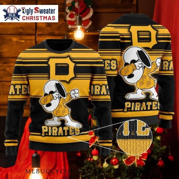 Dabbing Snoopy Pittsburgh Pirates Ugly Christmas Sweater