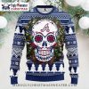 Festive Atlanta Braves Logo Patchwork Ugly Christmas Sweater