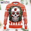 Festive Grinch Wreath Baltimore Orioles Christmas Sweater