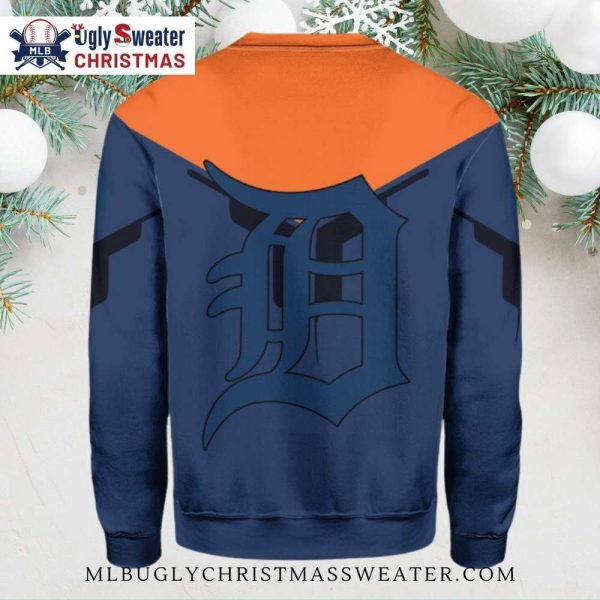 Detroit Tigers Classic Orange And Blue Winter Sweater