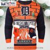 Detroit Tigers Baseball Gift Wreath Ugly Christmas Sweater