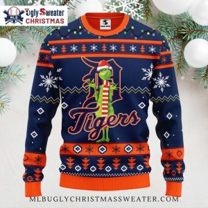 Detroit Tigers Grinch Christmas Ugly Christmas Sweater