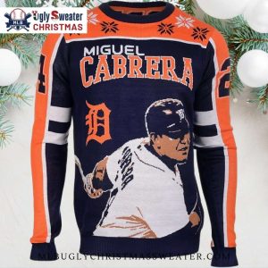 Detroit Tigers Miguel Cabrera Iconic UglySweater – Player Tribute Edition