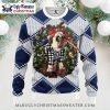 Detroit Tigers Festive Fireplace Knit Christmas Sweater With Stocking Detailing