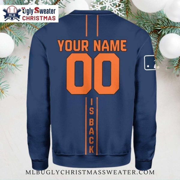 Detroit Tigers Retro Player Blue And Orange Ugly Sweater