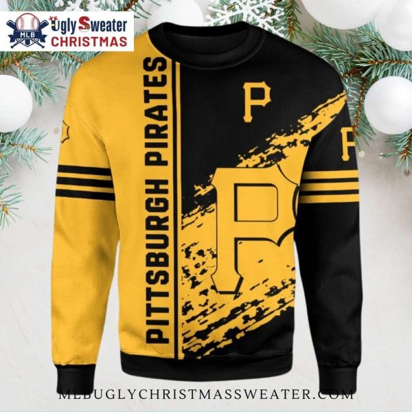 Distressed Pittsburgh Pirates Logo Ugly Christmas Sweater – Striking Design