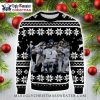 Custom Name Dodgers Ugly Christmas Sweater With Snowflakes