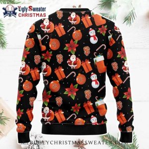 Festive Santa And Snowman SF Giants Ugly Christmas Sweater