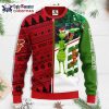 Festive Grinch Wreath Baltimore Orioles Christmas Sweater