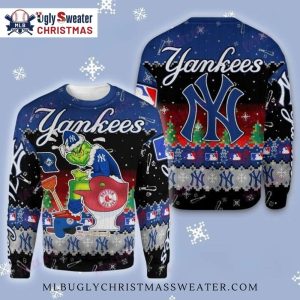 Funny Grinch Toilet New York Yankees Ugly Christmas Sweater