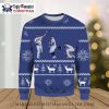 Los Angeles Dodgers Skeleton Logo Festive Ugly Sweater