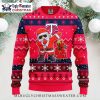 Stitch Detroit Tigers Candy Cane Christmas Ugly Christmas Sweater