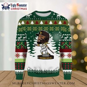 Funny San Diego Padres Christmas Sweater Fernando Tatis Jr. Design