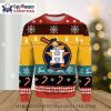 Grinch Holding Houston Astros Snowman Sweater – Whimsical Holiday Fun