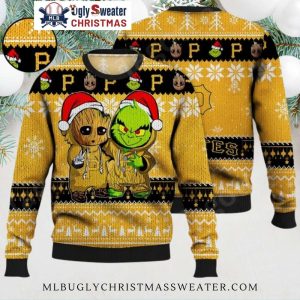 Grinch And Groot Christmas Pittsburgh Pirates Sweater