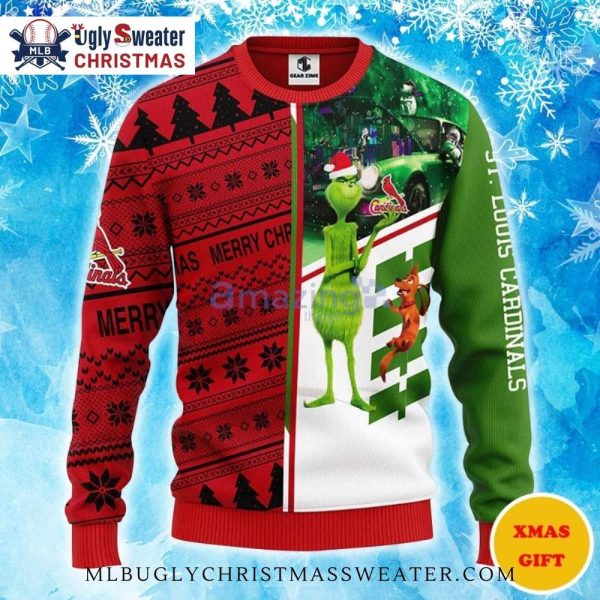 Grinch And Max St. Louis Cardinals Christmas Sweater