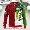 Grinch Holding Braves Ornament Ugly Christmas Sweater