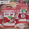 Green Monster Boston Red Sox Ugly Christmas Sweater With Baseball Bat