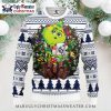 Grinch And Scooby-doo Detroit Tigers Split Color Ugly Christmas Sweater