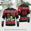 Grinch Red Sox Sweater With Custom Name And Number