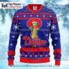 Classic Blue And Red Phillies Snowflake Christmas Sweater