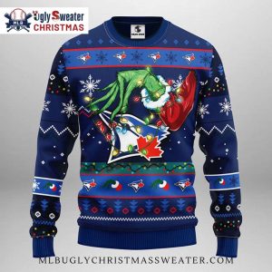 Grinch Stealing Christmas Lights Toronto Blue Jays Ugly Sweater