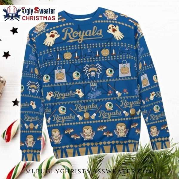 Halloween-Themed Royals Ugly Sweater With Spooky Design