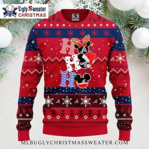 Ho Ho Ho Atlanta Braves Mickey Christmas Sweater