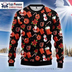 Holiday Icons Baltimore Orioles Christmas Ugly Sweater 1