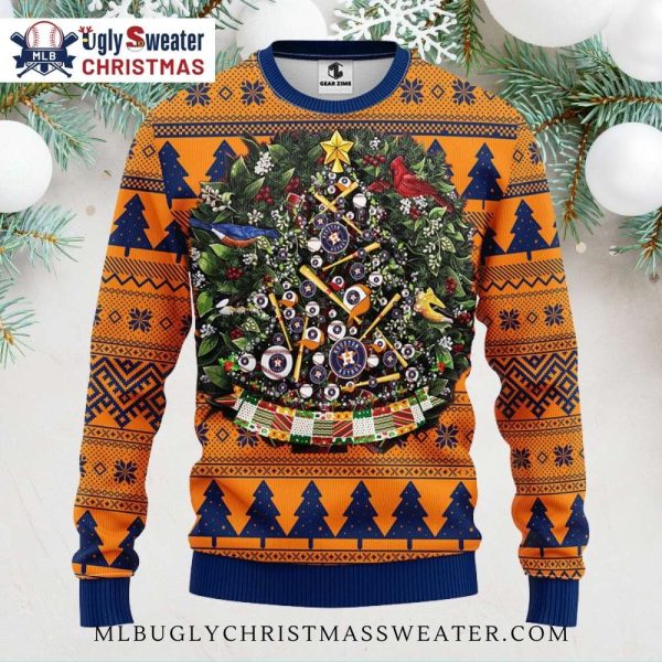 Houston Astros Christmas Tree Ornament Sweater – Holiday Spirit