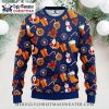 Houston Astros Logo Snowflake Orange And Blue Ugly Sweater