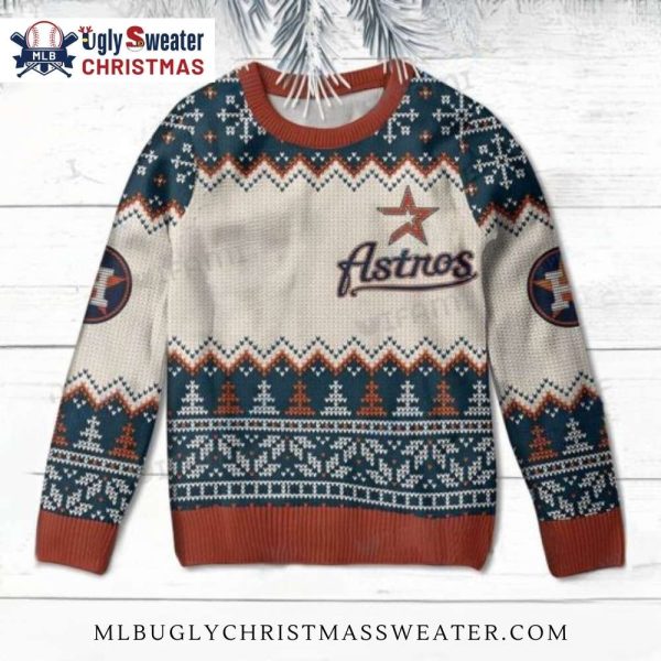 Houston Astros Retro Logo Knit Pattern Ugly Sweater