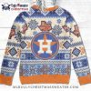 Houston Astros Sugar Skull Wreath Ugly Christmas Sweater