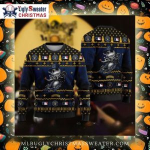 Jack Skellington Milwaukee Brewers Ugly Sweater Halloween Edition