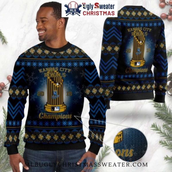 KC Royals World Series Champions 2015 Ugly Christmas Sweater