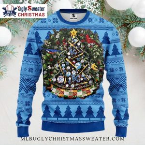 Kansas City Royals Christmas Tree Baseball Themed Ugly Sweater