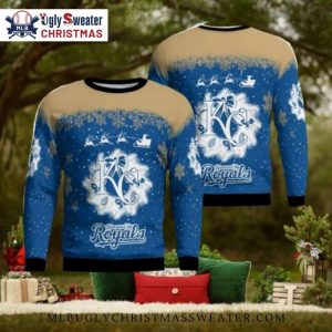 Kansas City Royals Reindeer Snowy Night Ugly Christmas Sweater