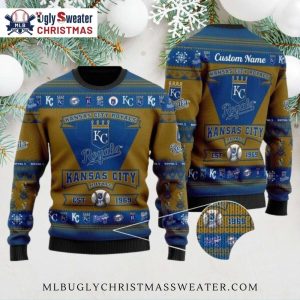 Kansas City Royals Retro 1969 Logo Ugly Christmas Sweater