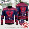 Los Angeles Angels Christmas Sweater With Baseball-Themed Holiday Tree