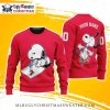 Los Angeles Angels Ugly Christmas Sweater Stitch With Candy Cane Design