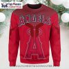 Los Angeles Angels Ugly Christmas Sweater Baby Yoda Holding Baseball